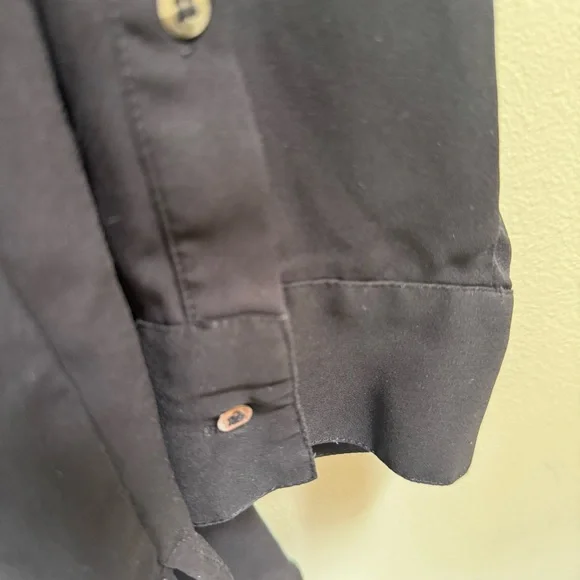 Kenneth Cole Lightweight Cowl Neck Flowy Oversized Tunic Blouse Side Slits Boho - Picture 6 of 16